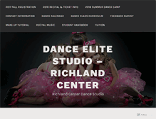 Tablet Screenshot of danceeliterc.com